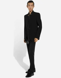 Single-breasted wool jacket