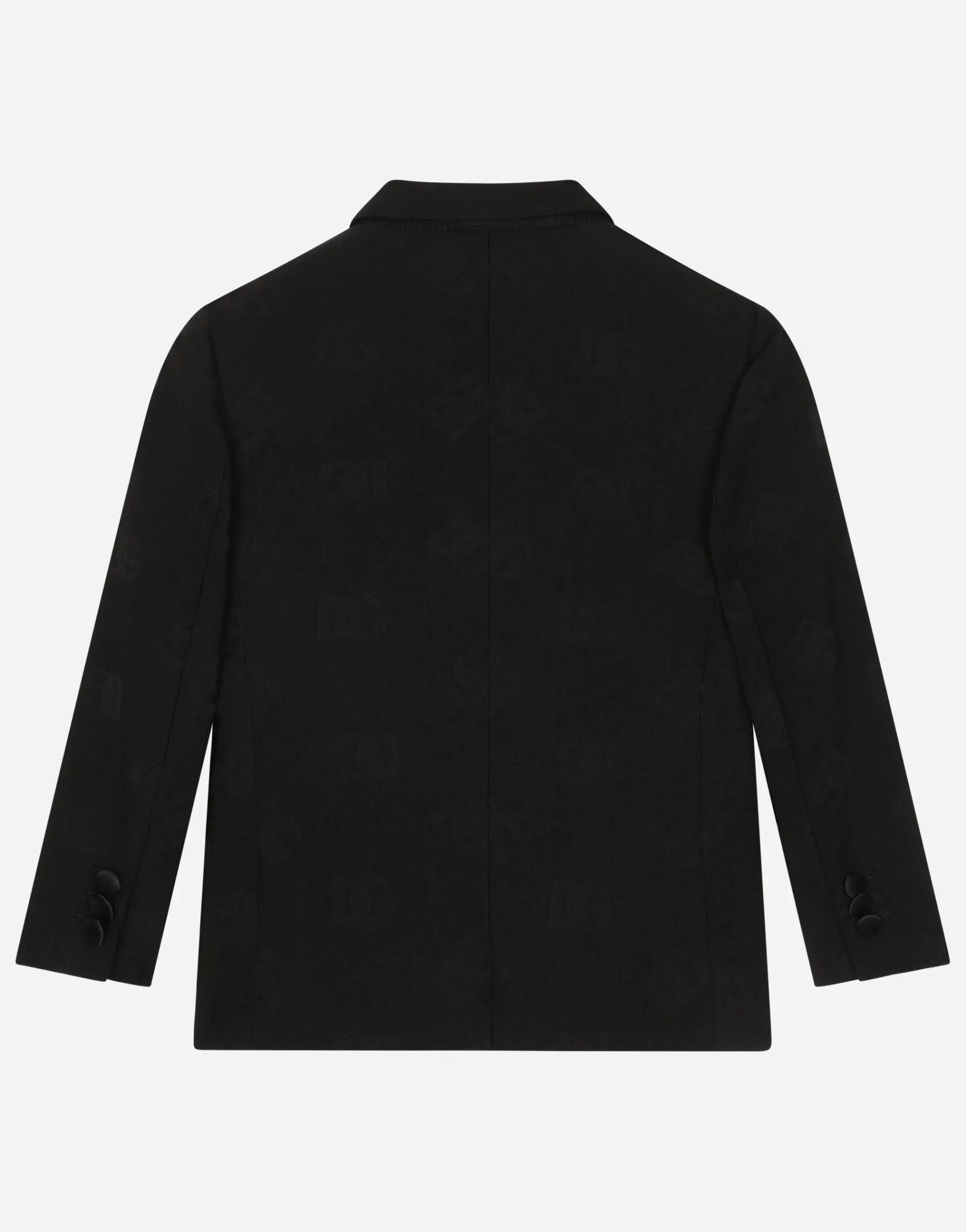 Single-breasted wool jacquard tuxedo jacket with DG logo
