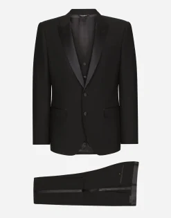 Single-breasted wool Martini-fit tuxedo suit