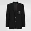 Single-breasted wool Martini-fit suit with heraldic emblem