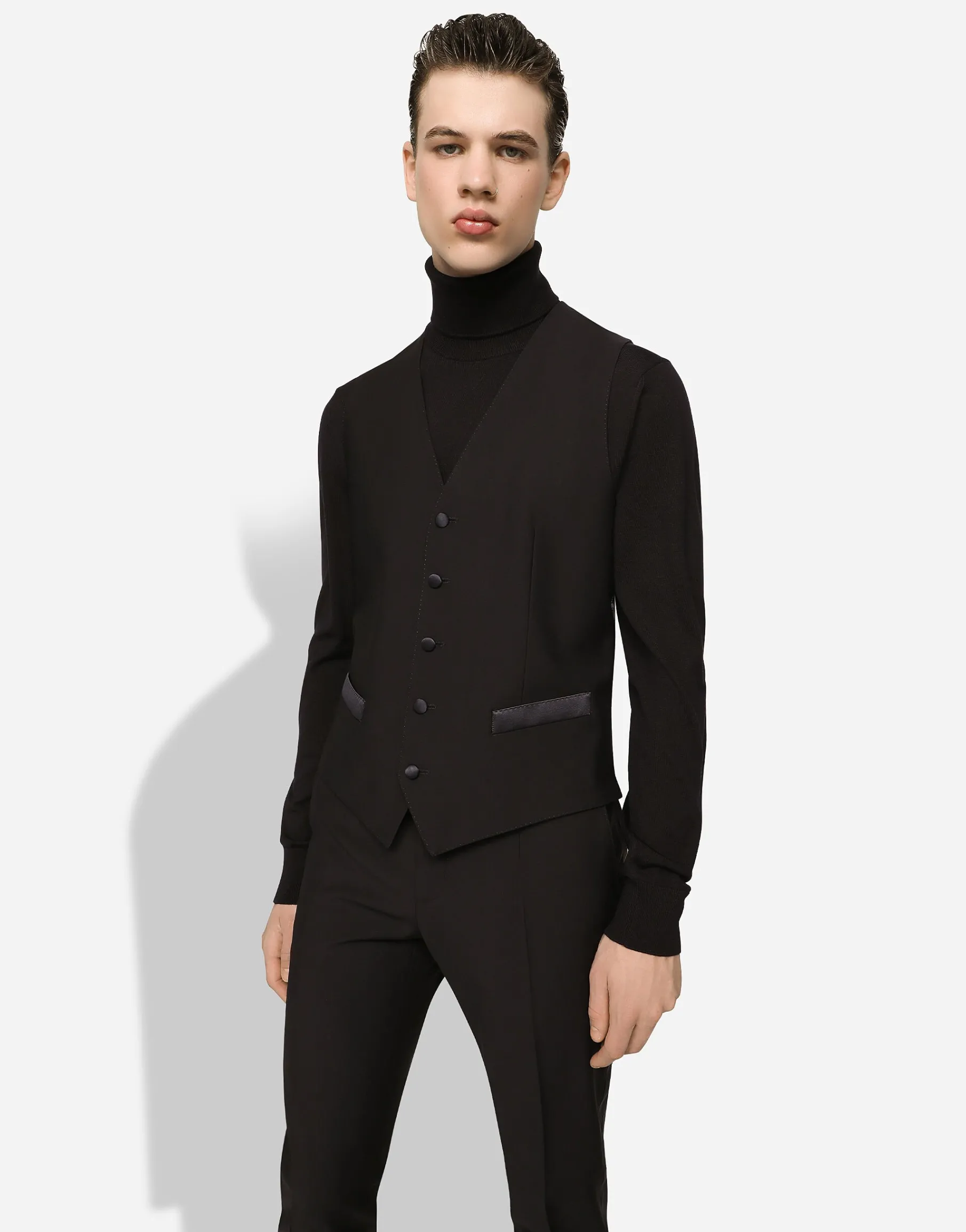 Single-breasted wool Martini-fit tuxedo suit