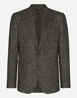 Single-breasted wool Portofino-fit jacket