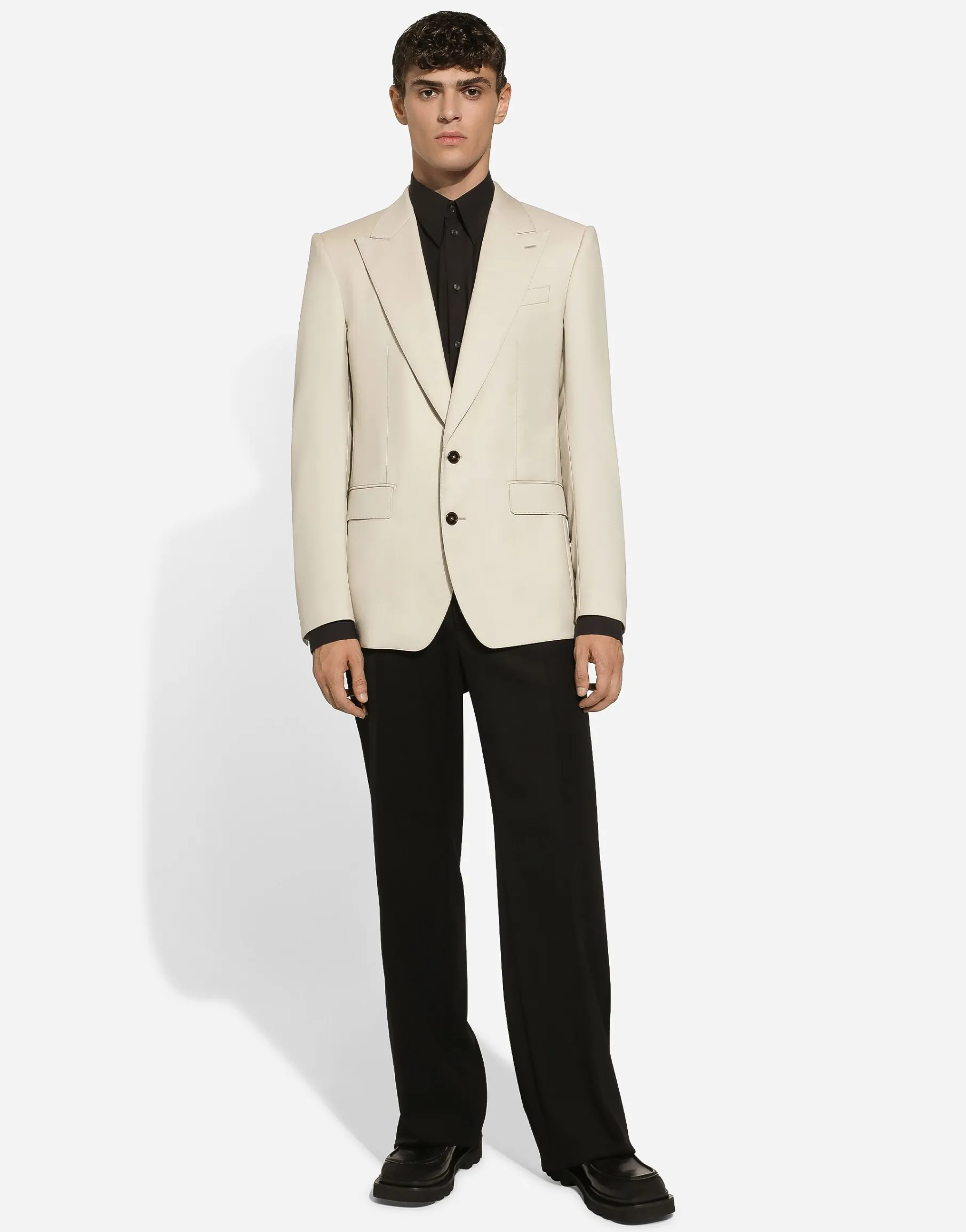 Single-breasted wool Sicilia-fit jacket