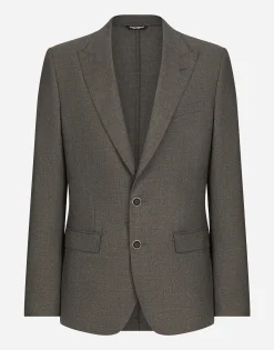 Single-breasted wool Taormina-fit jacket
