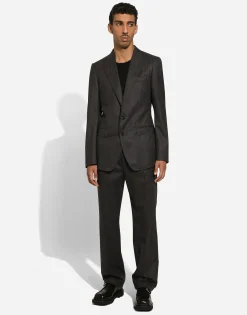 Single-breasted wool Taormina-fit jacket