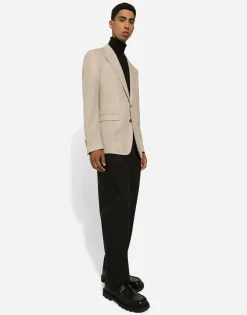 Single-breasted wool Taormina-fit jacket