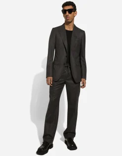 Single-breasted wool Taormina-fit jacket