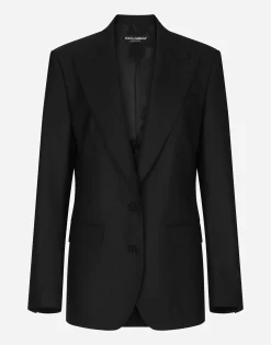 Single-breasted woolen jacket