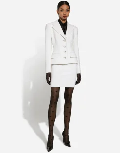 Single-breasted woolen jacket