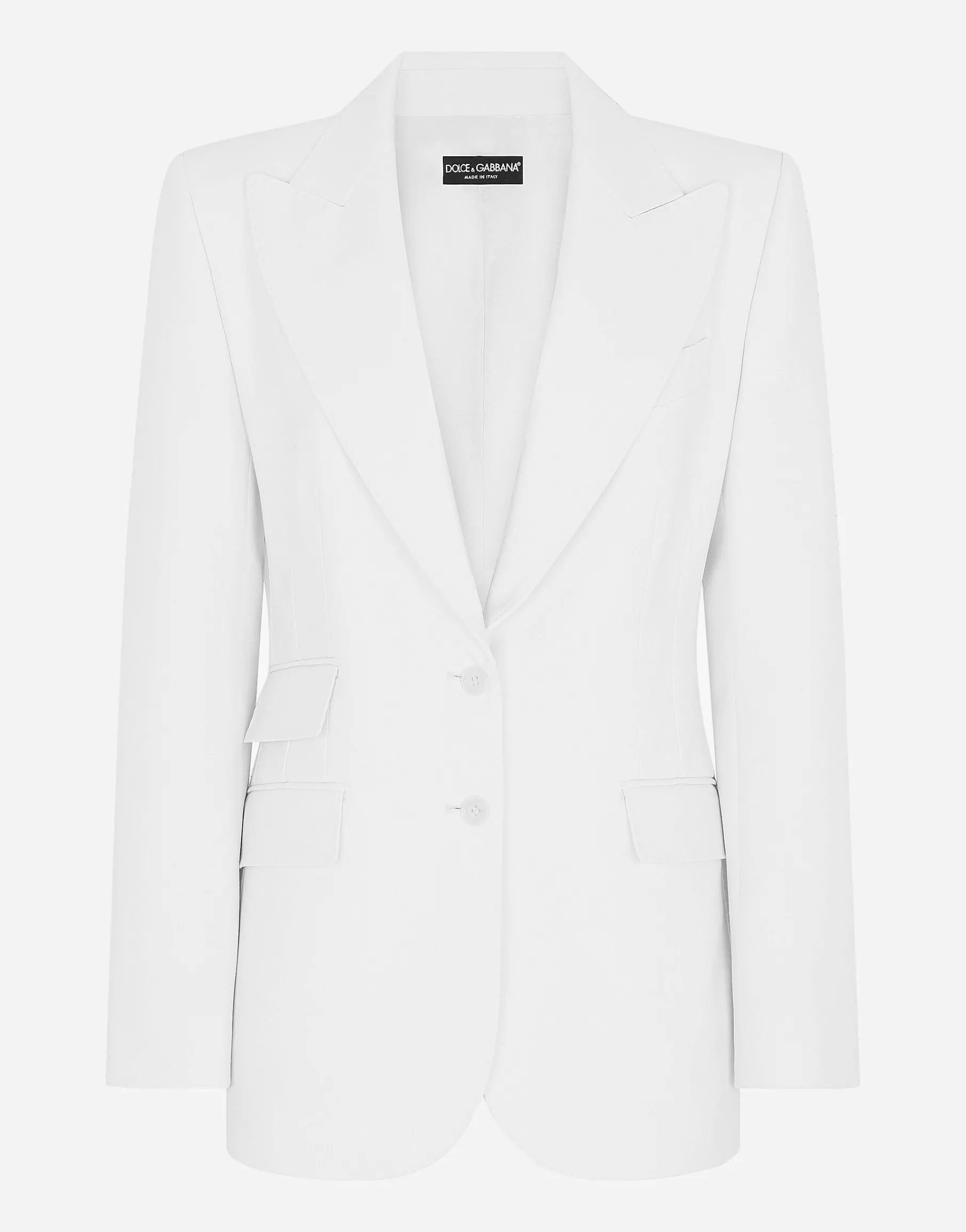 Single-breasted woolen Turlington blazer