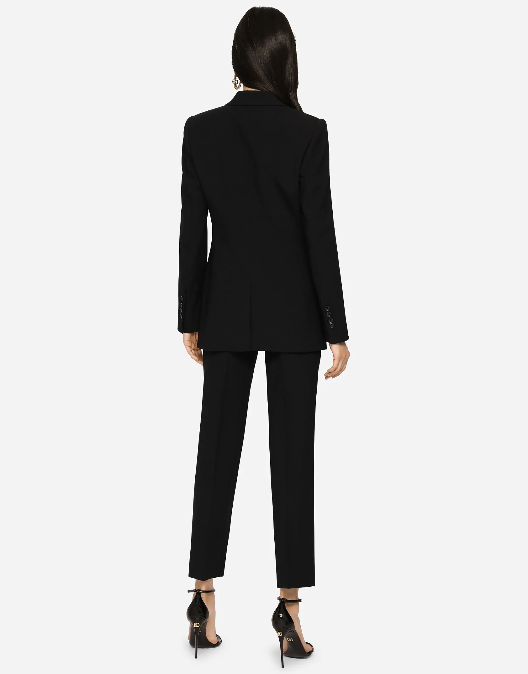 Single-breasted woolen Turlington blazer