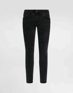 Skinny stretch cotton jeans with tag