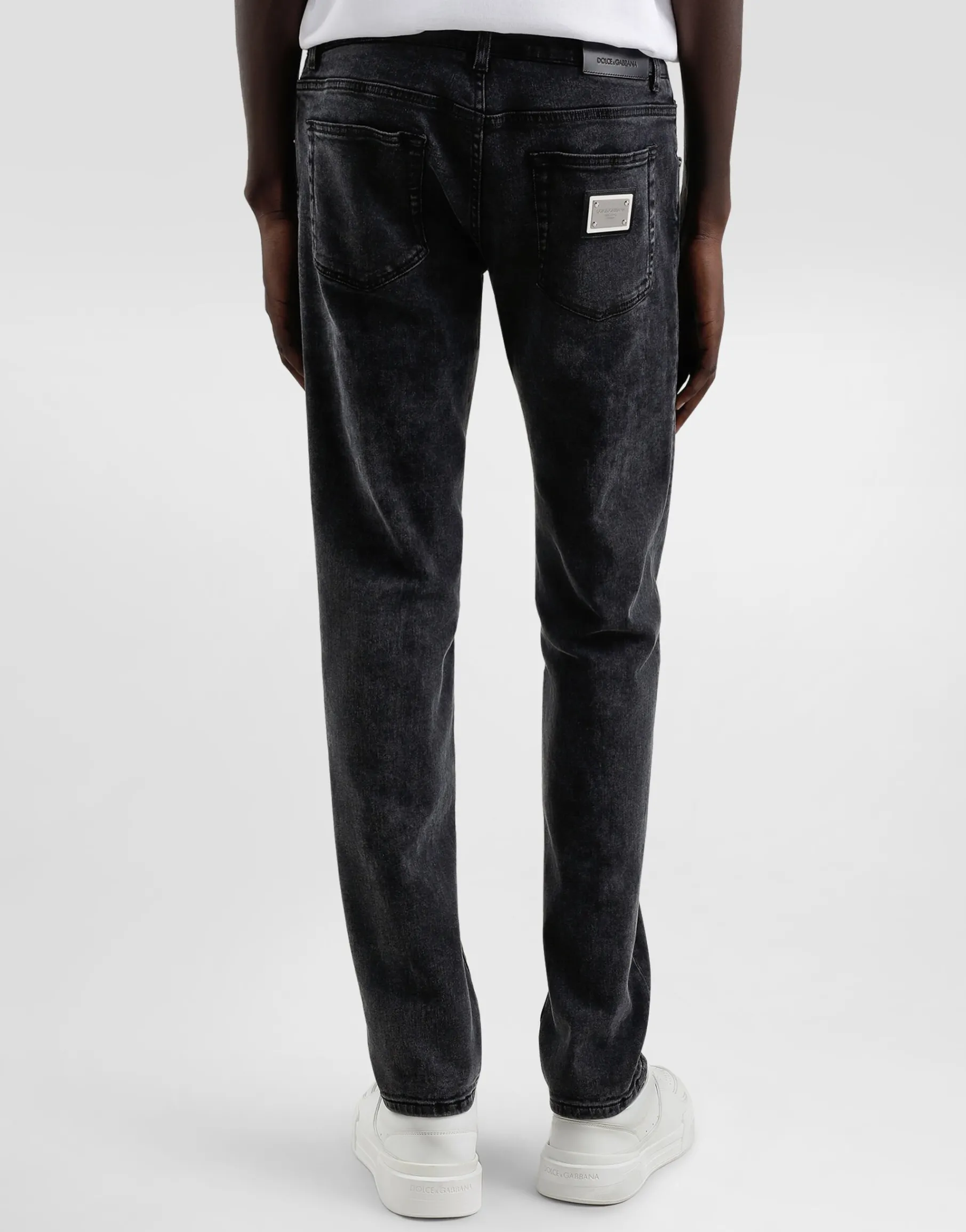 Skinny stretch cotton jeans with tag