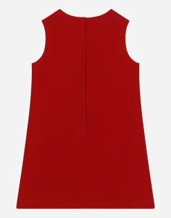 Sleeveless cady dress with DG patch