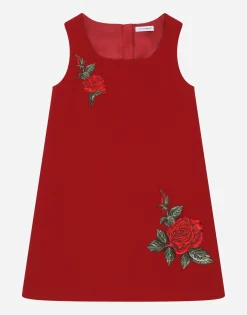 Sleeveless dress with patch