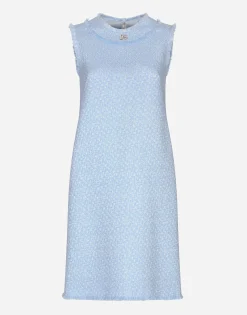 Sleeveless raschel tweed dress with DG logo