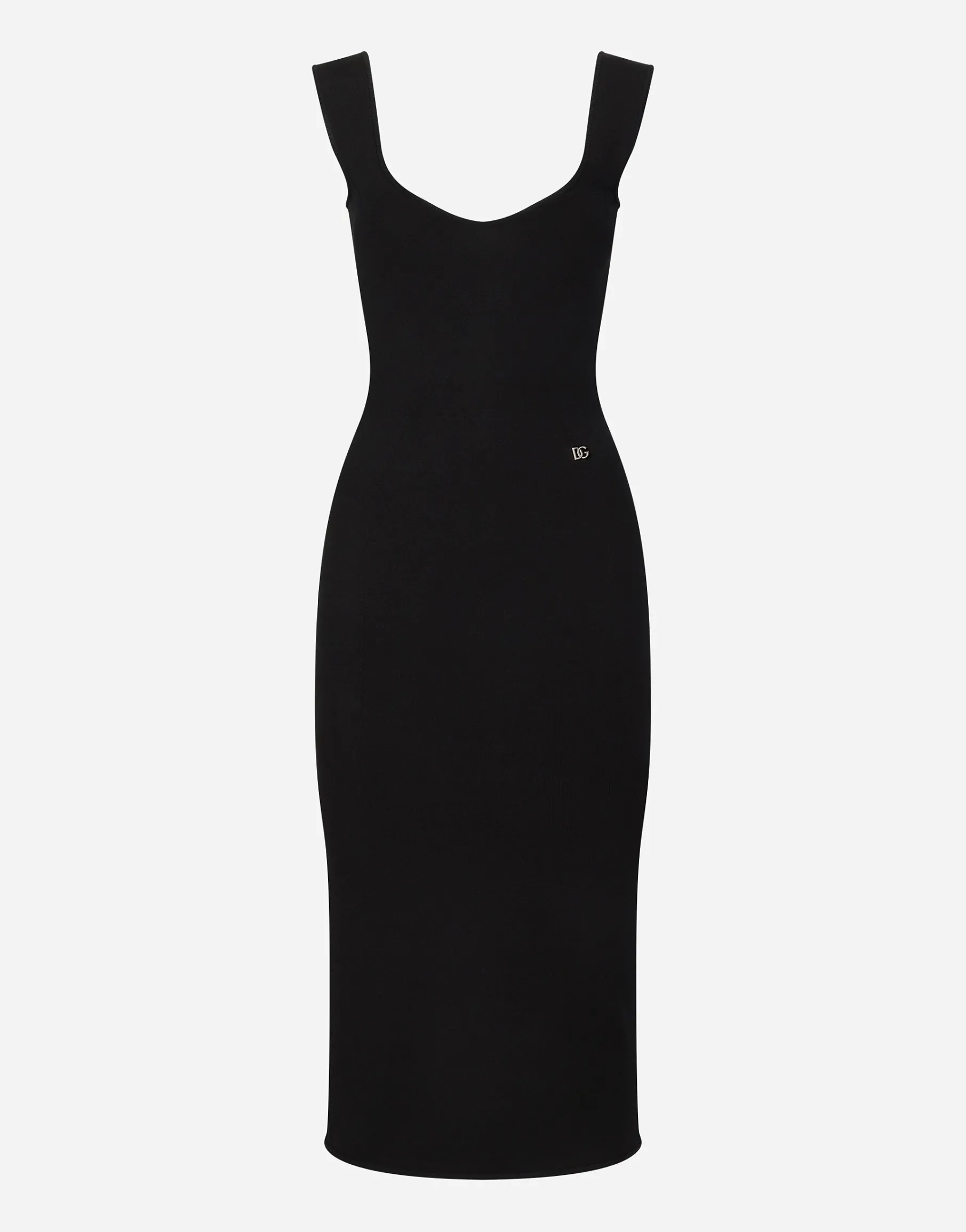 Sleeveless viscose knit dress