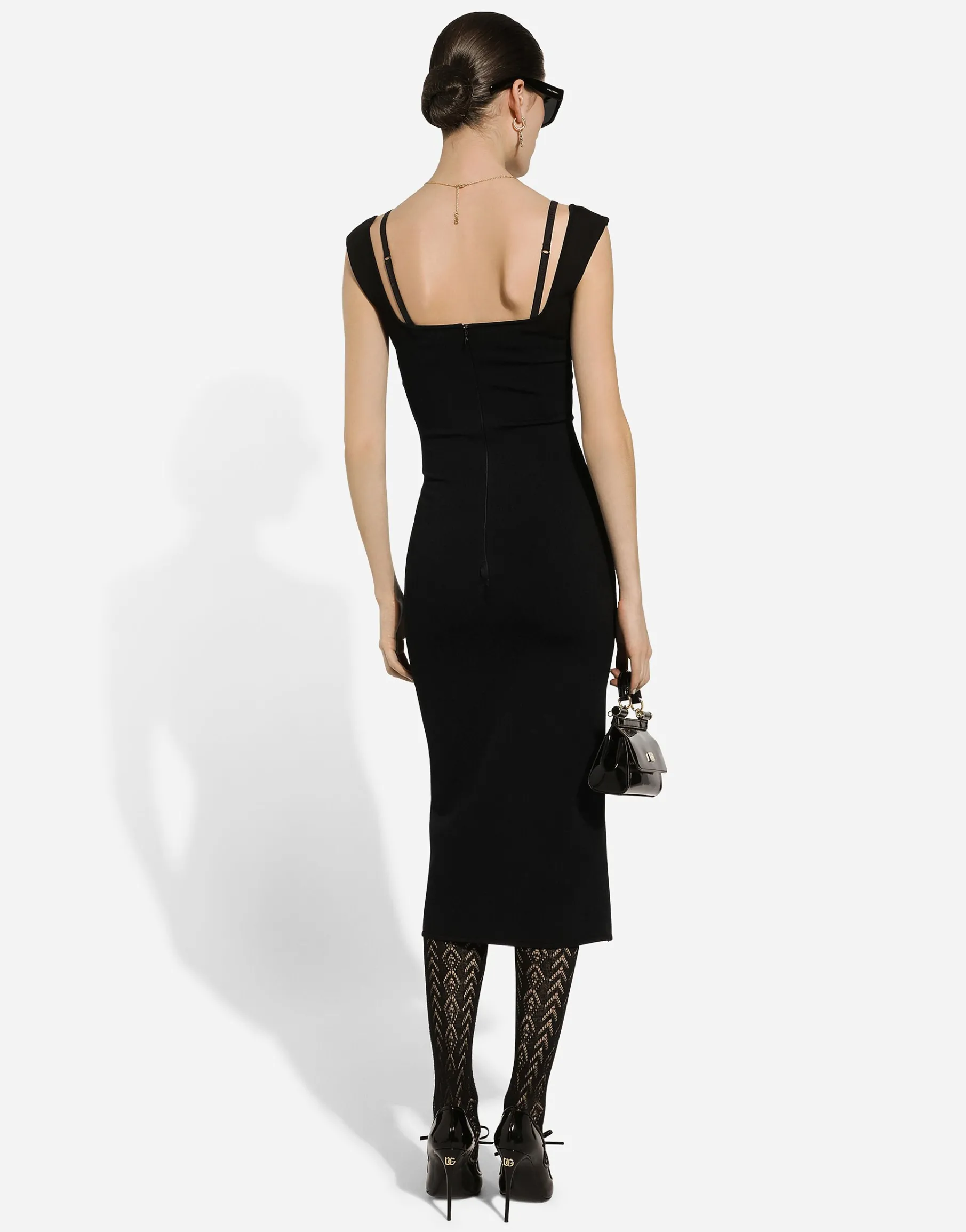 Sleeveless viscose knit dress