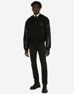 Slim fit stretch denim jeans with subtle abrasions