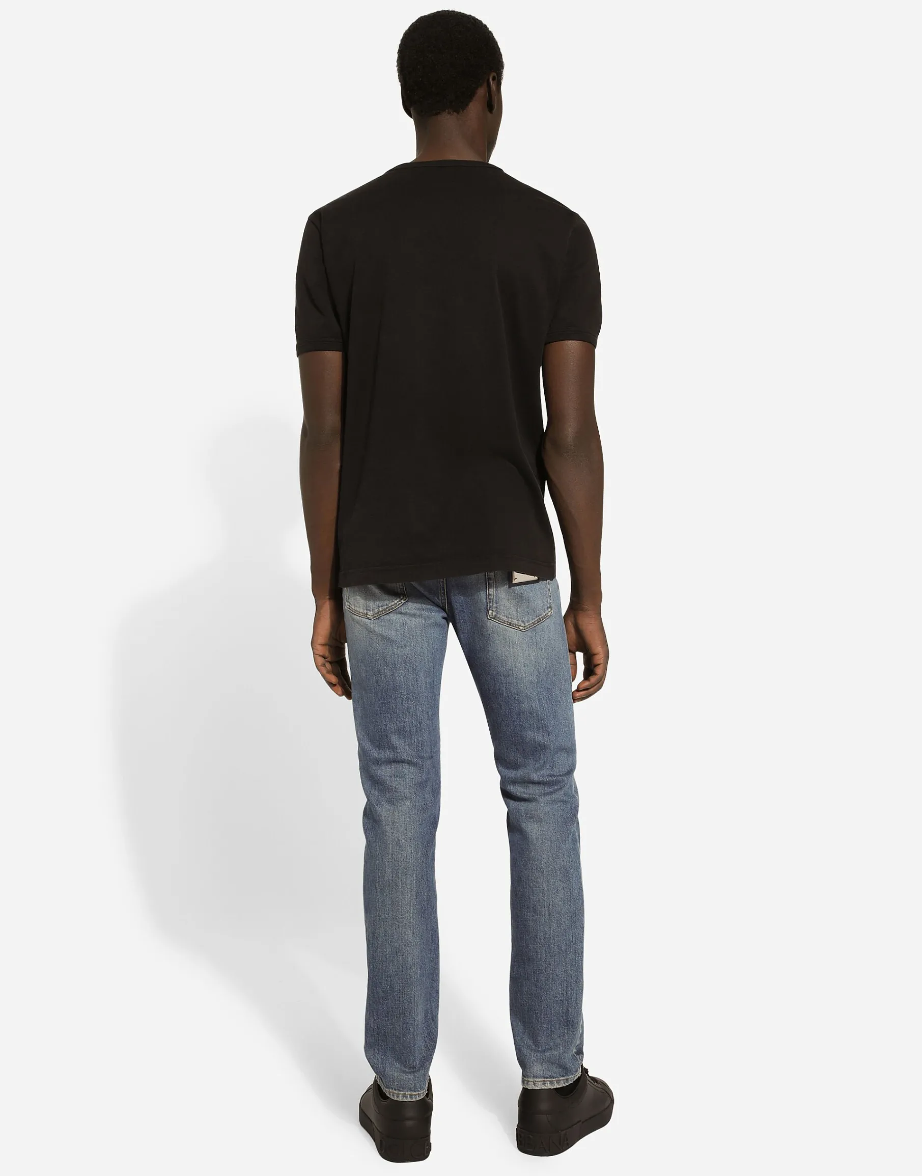 Slim-fit stretch blue denim jeans