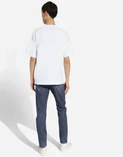 Slim-fit stretch blue denim jeans