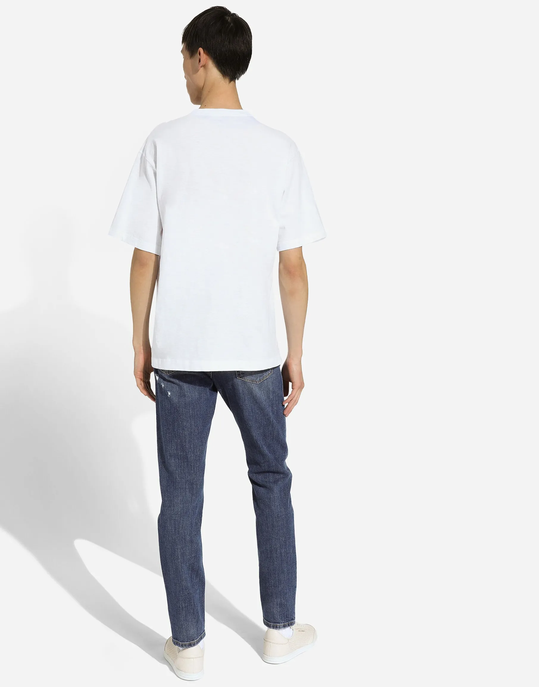 Slim-fit stretch blue denim jeans