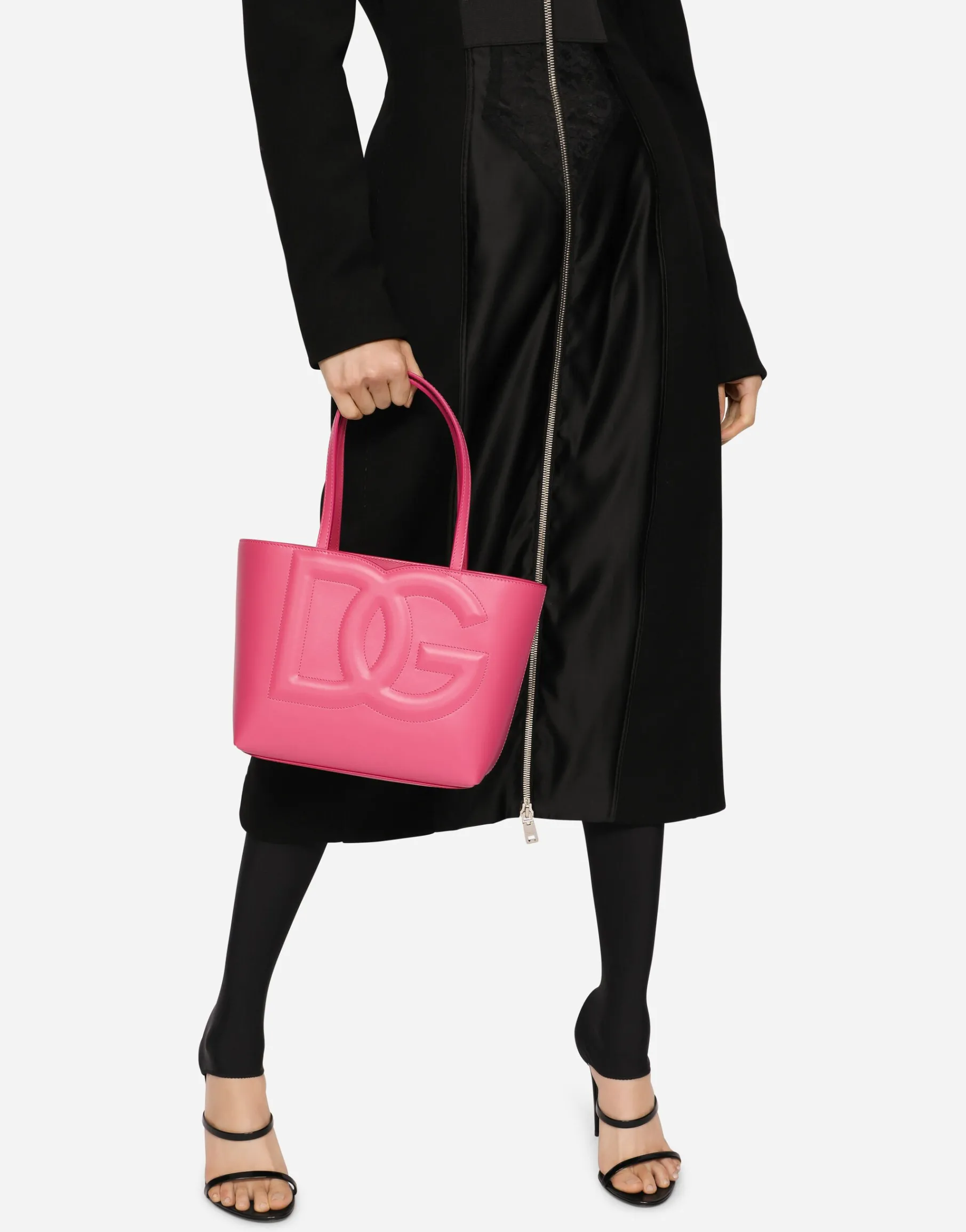 Small calfskin DG Logo Bag shopper