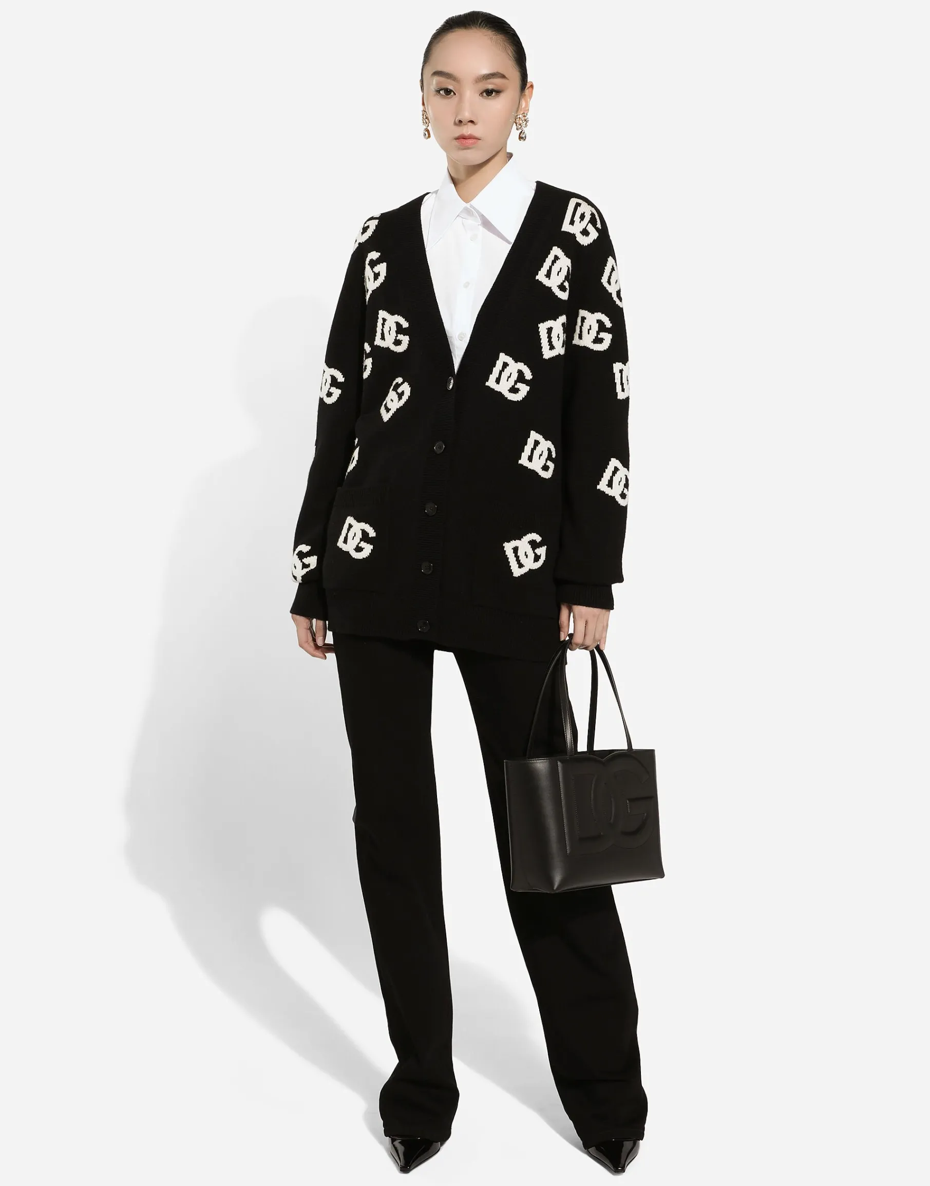 Small calfskin DG Logo Bag shopper