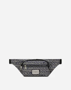 Small coated jacquard belt bag