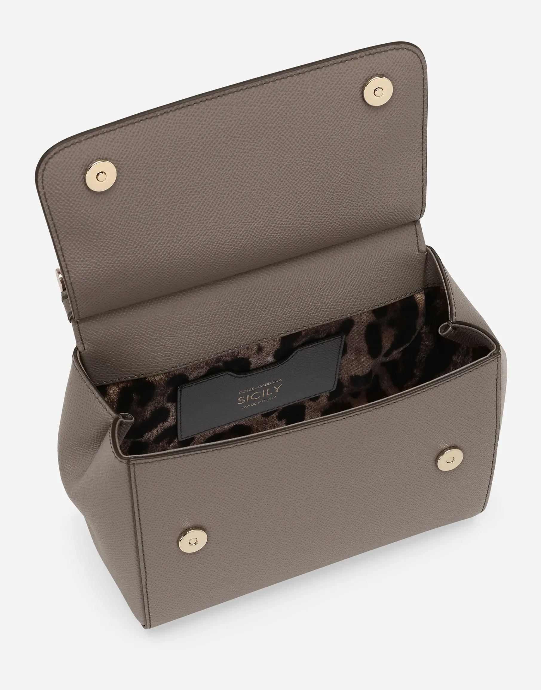 Small dauphine leather Sicily bag
