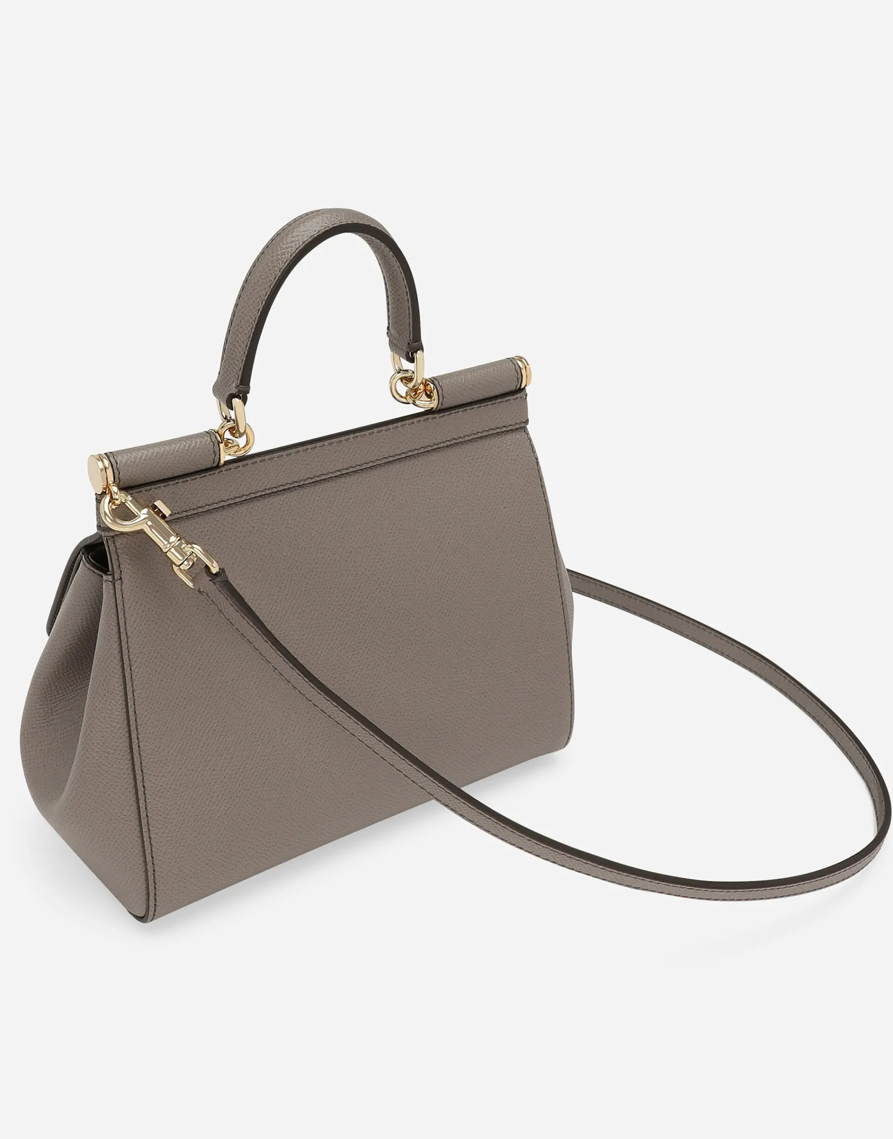 Small dauphine leather Sicily bag