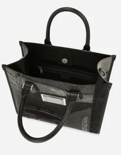 Small patchwork denim shopper