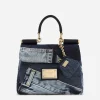 Small patchwork denim Sicily soft bag