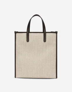 Small structured canvas shopper