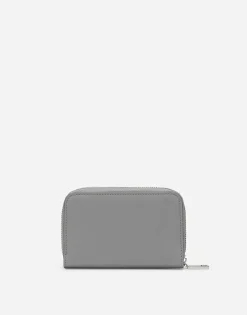 Small zip-around calfskin wallet