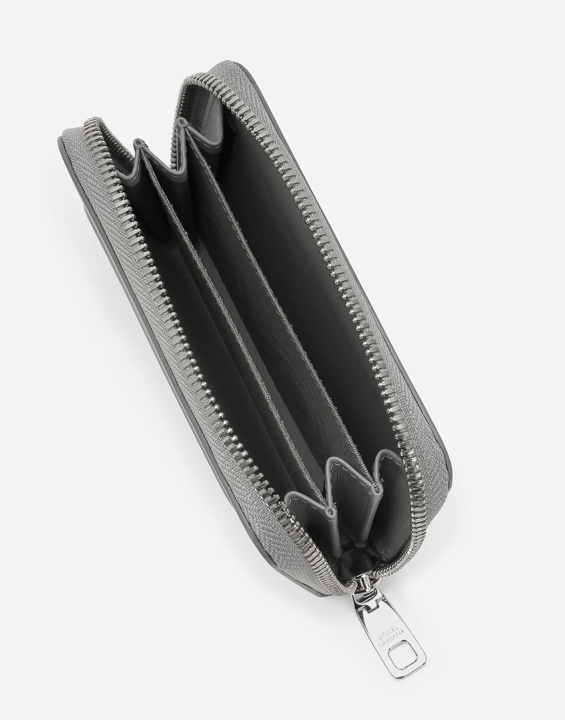 Small zip-around calfskin wallet