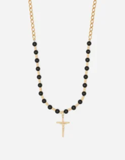 Sphere necklace with “DNA” cross
