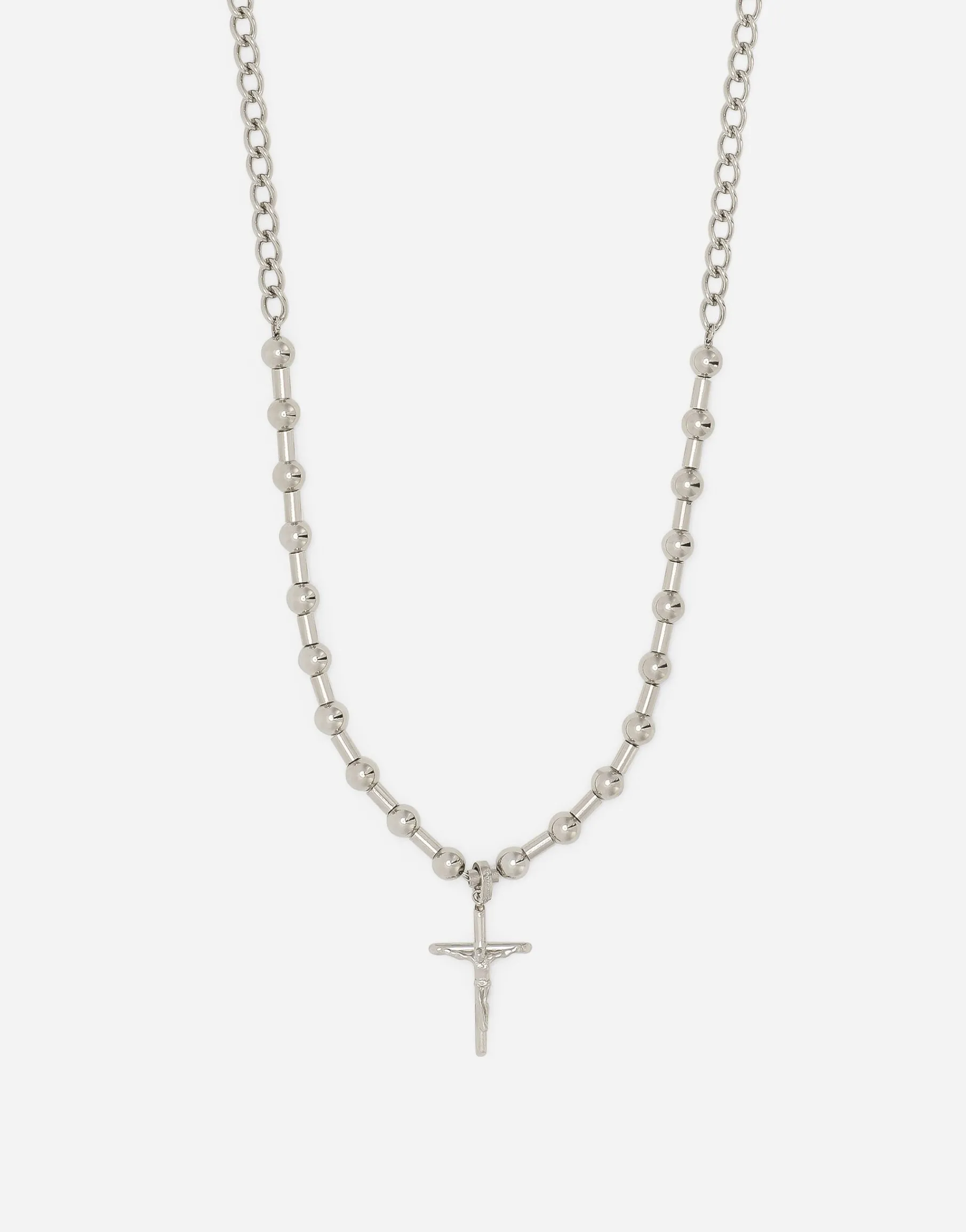 Sphere necklace with “DNA” cross