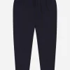 Sporty pants with logo tag