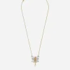 Spring necklace in yellow 18kt gold with aquamarine butterfly