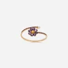 Spring yellow gold bracelet with floral decoration