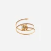 Spring yellow gold bracelet with butterfly-shaped settings