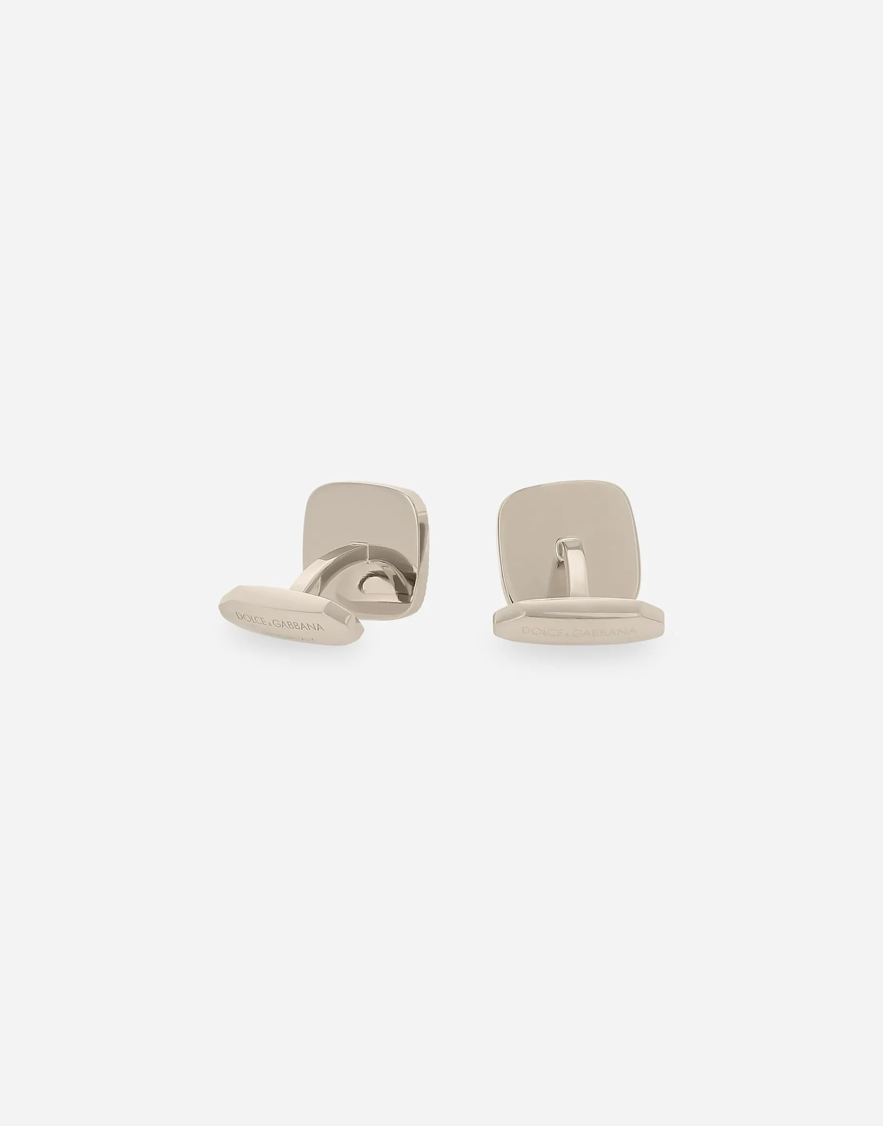 Square enameled cufflinks