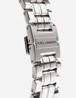 Steel and rhodolite watch