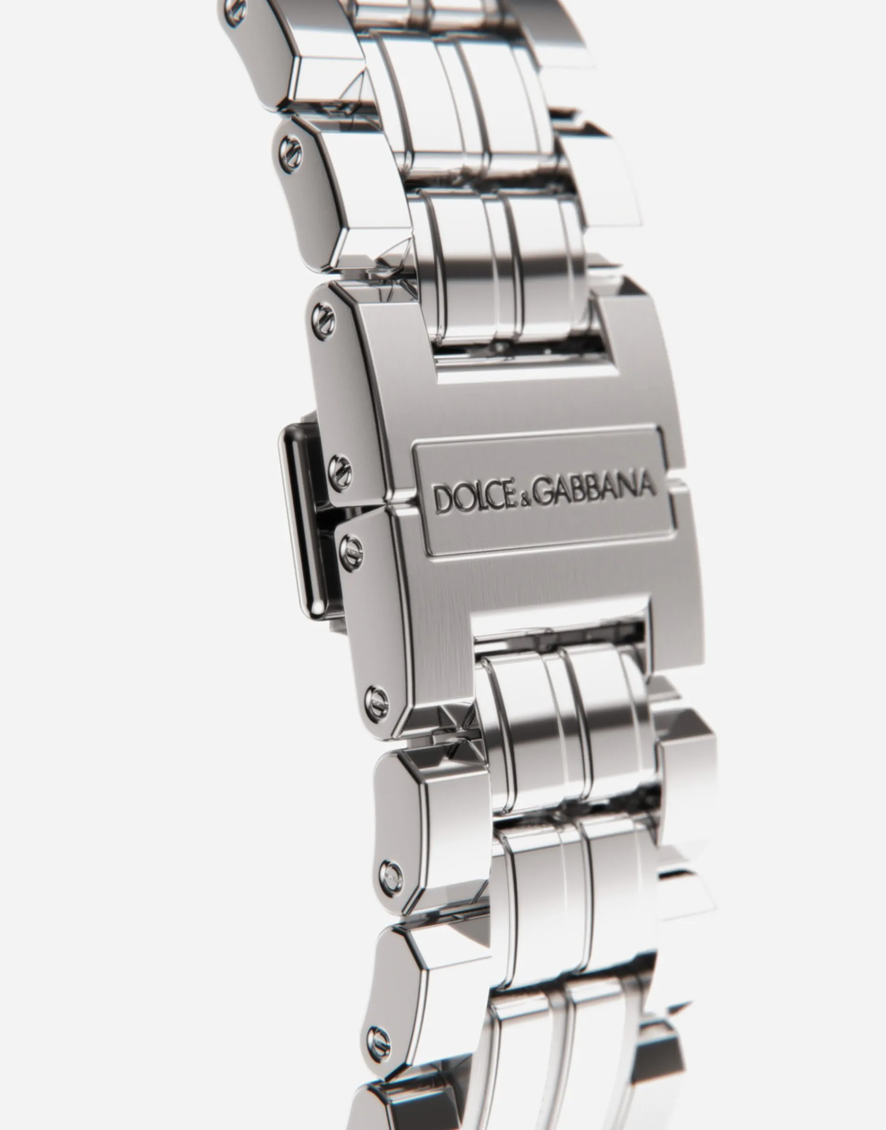 Steel and rhodolite watch