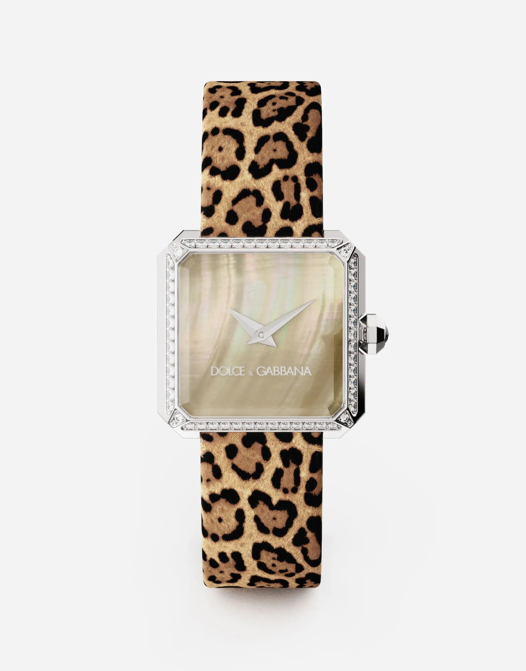 Steel watch with diamonds