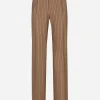 Straight-leg pinstripe pants