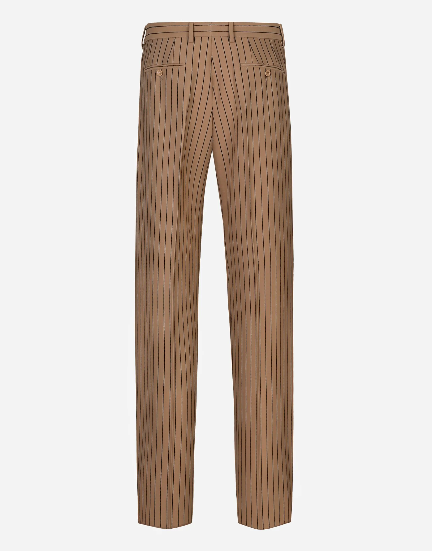 Straight-leg pinstripe pants