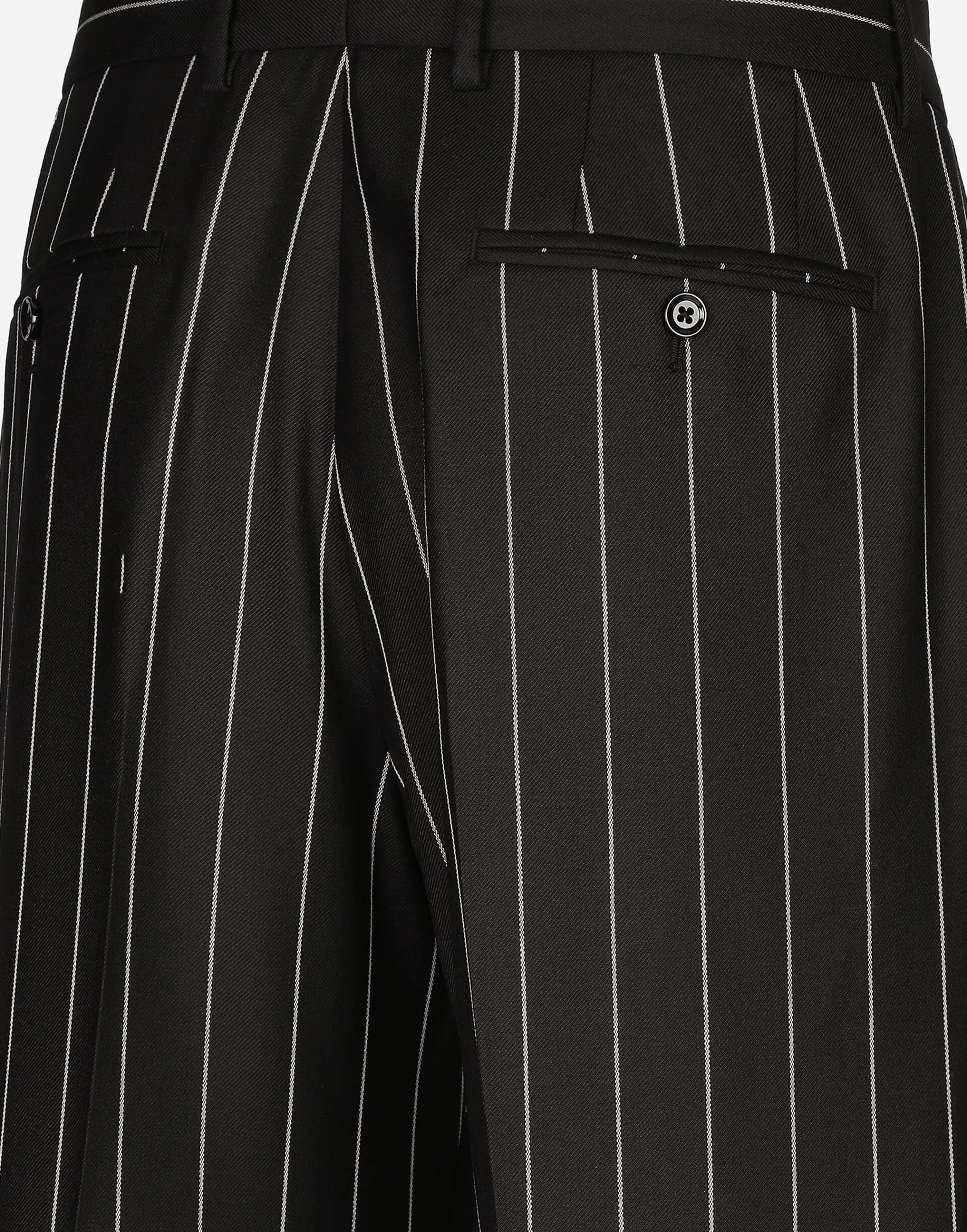 Straight-leg pinstripe pants