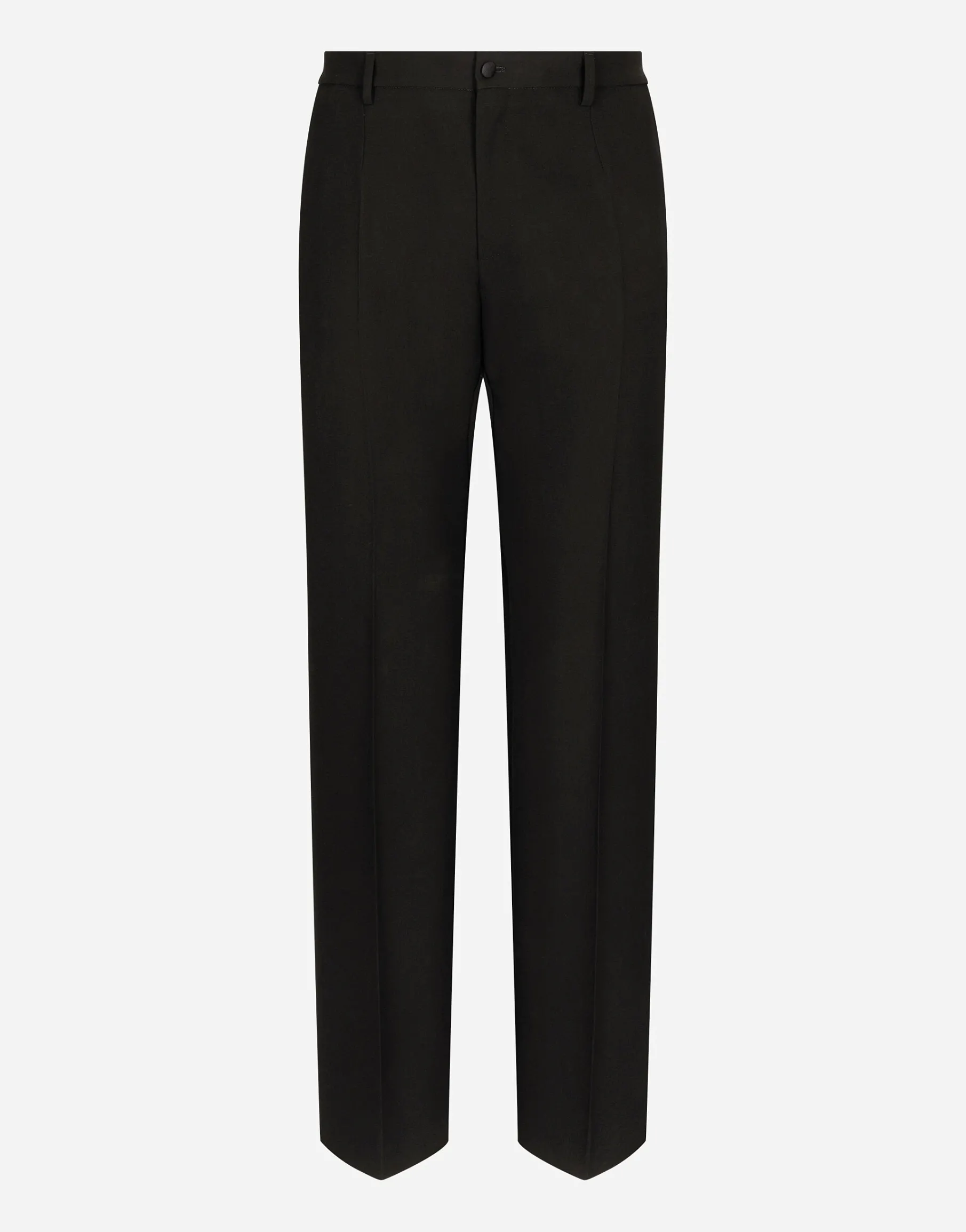Straight-leg wool pants